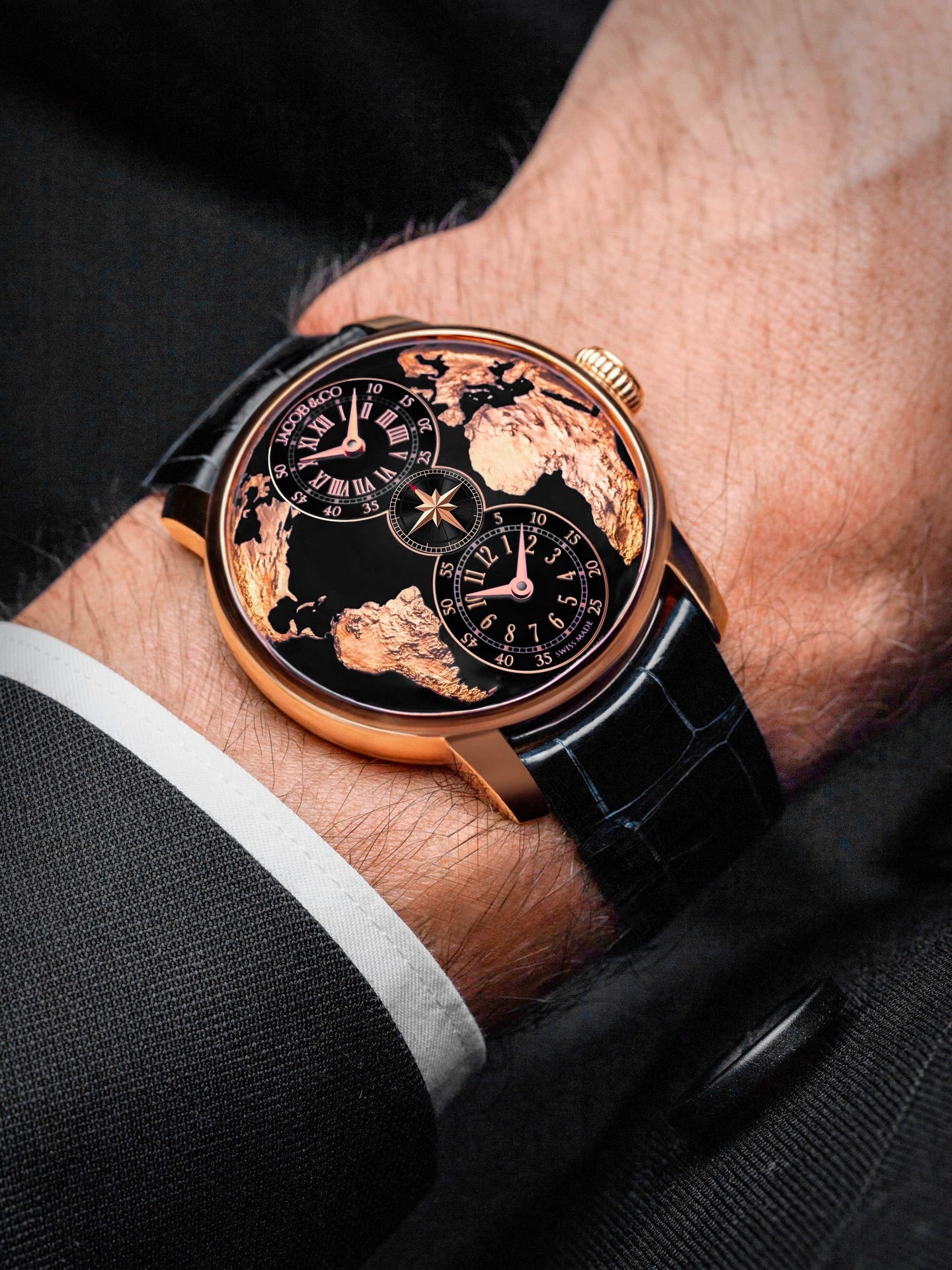 Limited Edition Jacob & Co. The World Is Yours Dual Time Zone watch