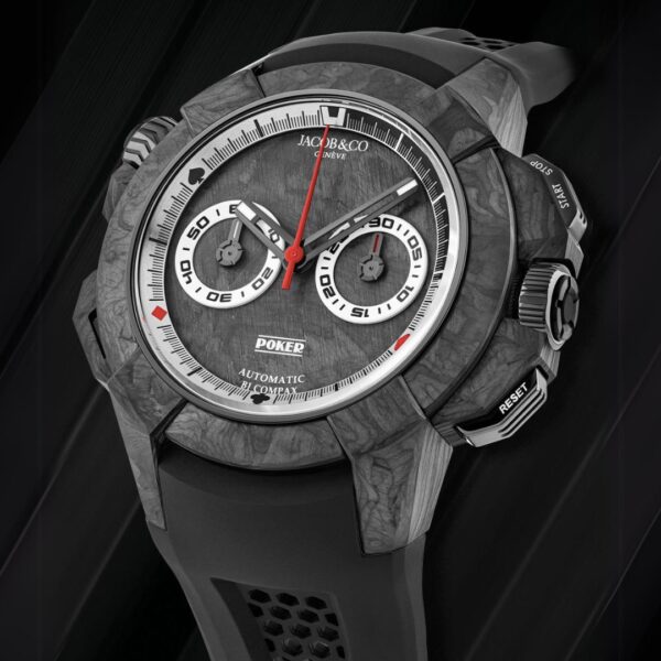 Jacob & Co. Epic X Chrono 47 MM Poker Carbon is a limited edition watch